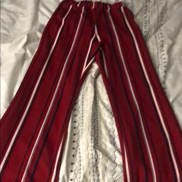 Flare bottom multicolored stretch pants - Picture 5 of 5